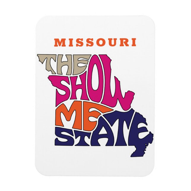 Missouri State Nickname Word Art Magnet (Vertical)