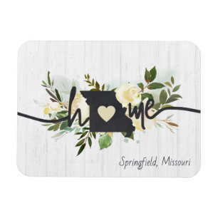 Missouri State Personalised Your Home City Rustic Magnet