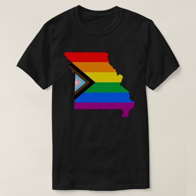 Missouri State Pride LGBTQ Progress Pride T-Shirt (Design Front)