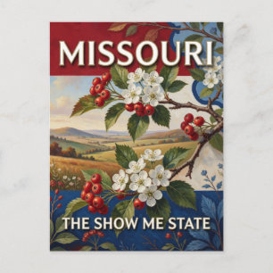 Missouri State Pride 🌸 Showy Flowering Dogwood Postcard