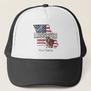 Missouri State United States Retro Map Vintage USA Trucker Hat