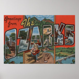 Missouri - The Ozarks - Large Letter Scenes 2 Poster