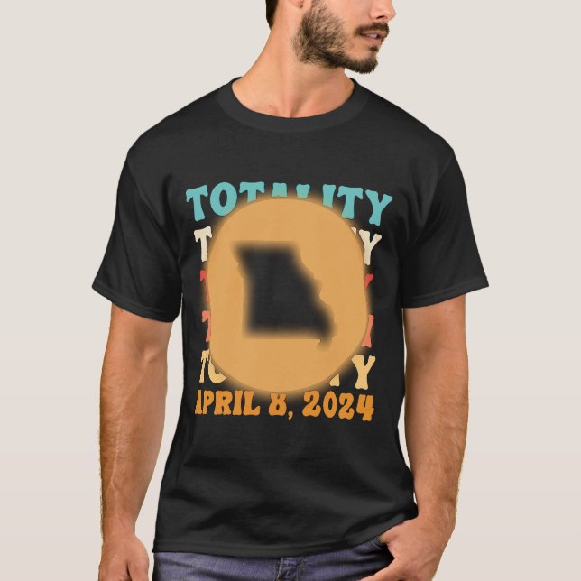 Missouri Totality Solar Eclipse April 8 2024 Astro T-Shirt (Front)