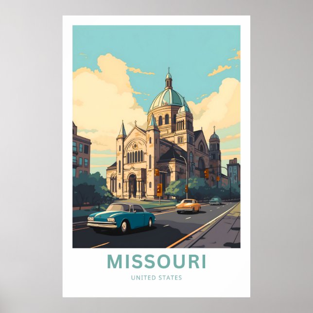 Missouri United States Travel Print (Front)