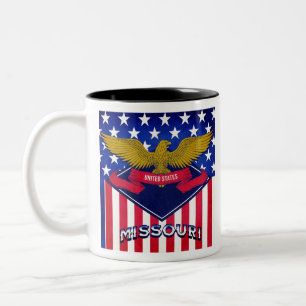 Missouri USA Flag Two-Tone Coffee Mug