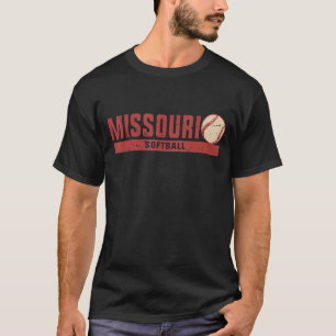 Missouri Vintage Softball Coach Team Retro Softbal T-Shirt