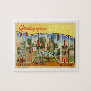 Missouri Vintage Travel Jigsaw Puzzle