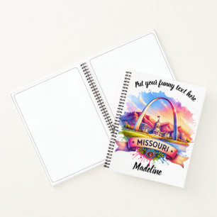 Missouri watercolor illustration notebook