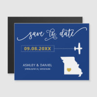 Missouri Wedding Save the Date Card, Map