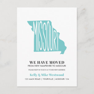 MISSOURI We've moved New address New Home  Postcard