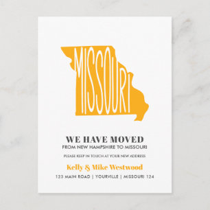 MISSOURI We've moved New address New Home   Postcard