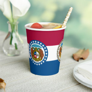 Missourian Flag & Emblem, Flag of Missouri Paper Cups