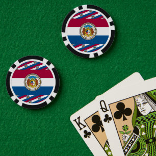 Missourian Flag & Seal, Missouri Poker Chips