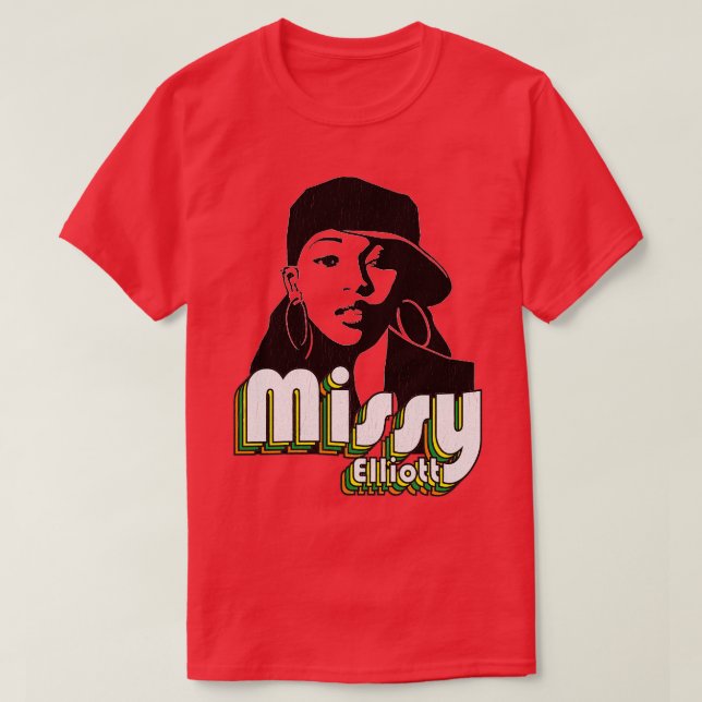 Missy Elliott Vintage Fanart Colour T-Shirt (Design Front)