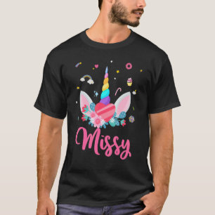 Missy Of The Birthday Girl Unicorn Theme Magic Uni T-Shirt