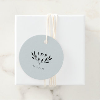 Mist Blue | Simple Modern Wedding Thank you Gift Favour Tags