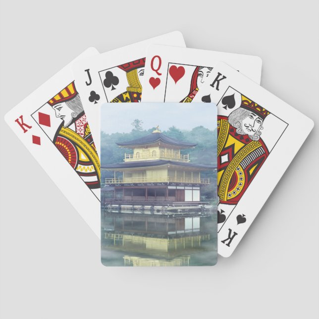Mist on the Golden Pavilion - Kyoto, Japan, Asia Playing Cards (Back)