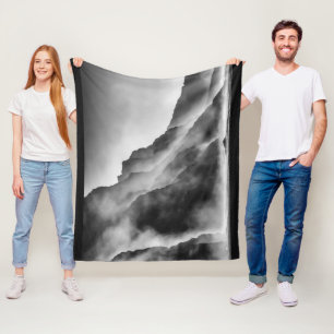 Mist on the rocks fleece blanket