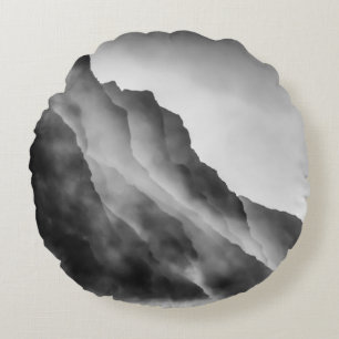 Mist on the rocks round cushion