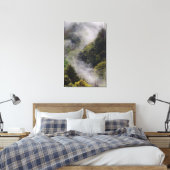 Mist rising from mountainside after spring rain, canvas print (Insitu(Bedroom))