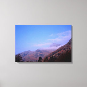 Mist The Langdale Pikes Lake District England Canvas Print