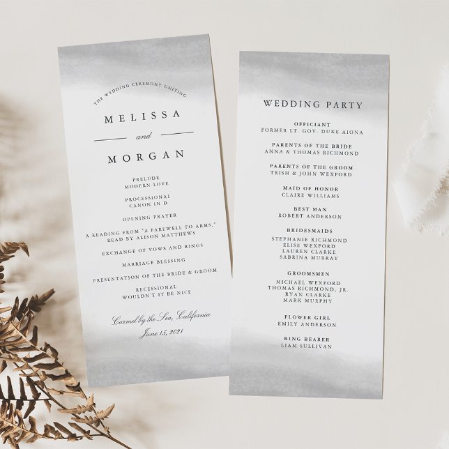 Mist Wedding Program Programme (Creator Uploaded)