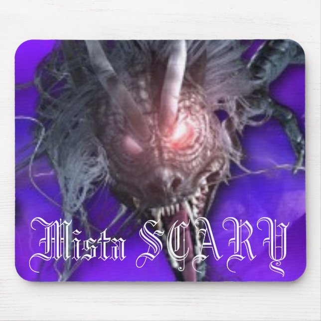 Mista SCARY Dragon Purple Mousepad - Customised (Front)