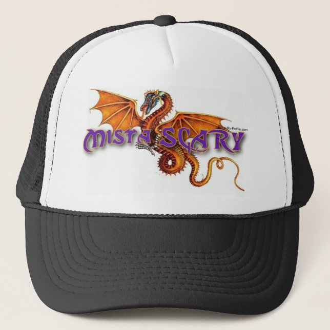 Mista SCARY Orange Dragon Logo Baseball Hat (Front)