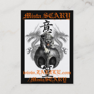 Mista SCARY Tiger & Dragons Profile Business Card