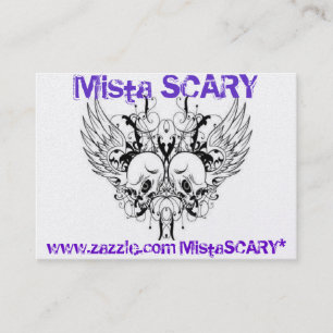 Mista SCARY Winged Skull 2-sided Profile Card