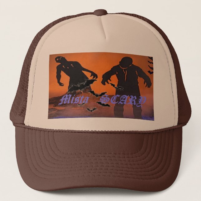 Mista SCARY Zombies, bats 19 - Customised Trucker Hat (Front)