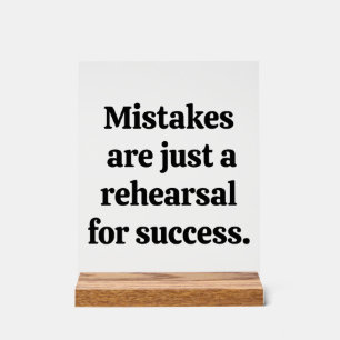 Mistakes Acrylic Sign