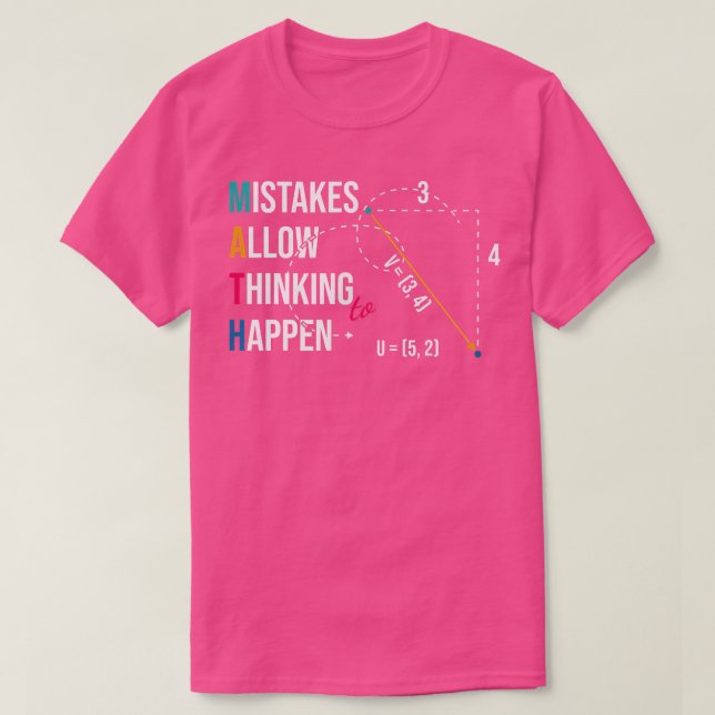 Mistakes allow Thinking funny Science Teacher puns T-Shirt (Design Front)