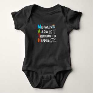 Mistakes Allow Thinking To Happen - Funny Math Baby Bodysuit