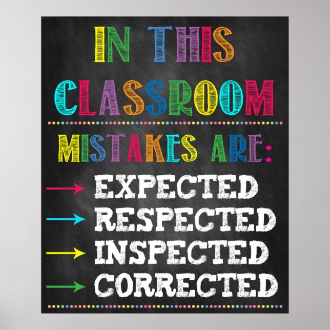 Mistakes Classroom Printable Poster (Front)
