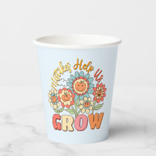 Mistakes Help Us Grow Playful Floral Motivation Paper Cups