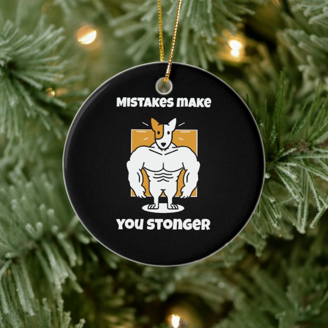 Mistakes make you stronger ceramic tree decoration (Tree)