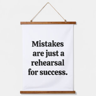 Mistakes Wood Topped Wall Tapestry