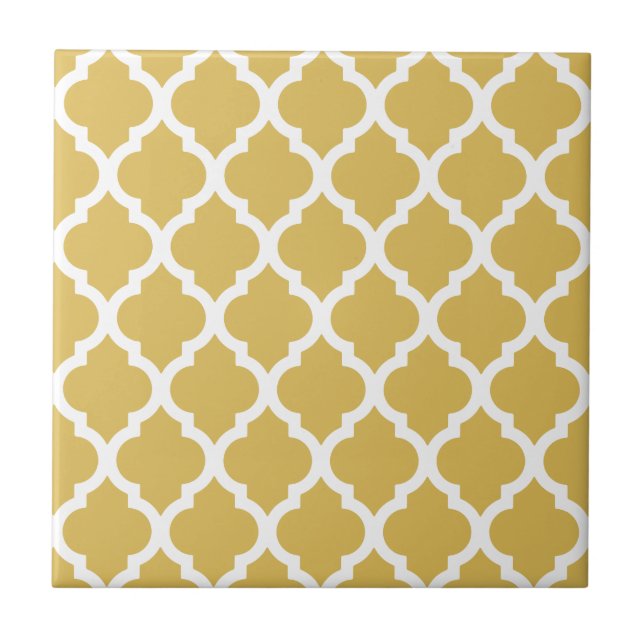 Misted Yellow Moroccan Tile Trellis (Front)
