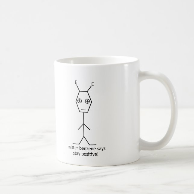 mister benzene stay positive mug (Right)