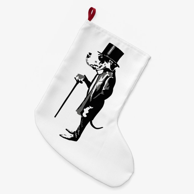 Mister Great Dane Large Christmas Stocking (Front (Hanging))