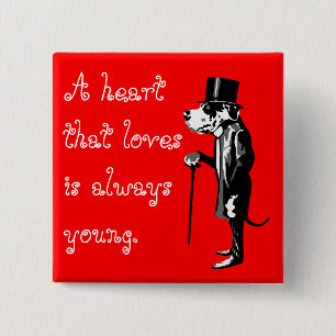 Mister Great Dane, the wise dog 15 Cm Square Badge