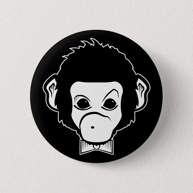mister monkey 6 cm round badge (Front)