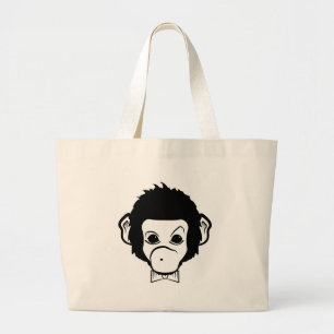 mister monkey large tote bag