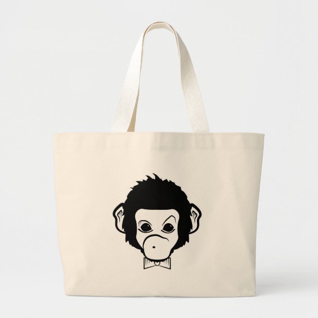 mister monkey large tote bag (Front)