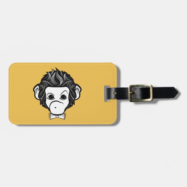 mister monkey luggage tag (Front Horizontal)