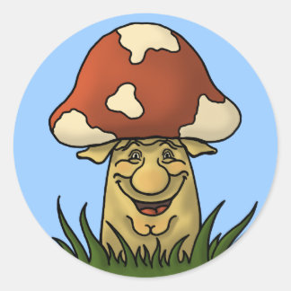mister mushroom funny sticker