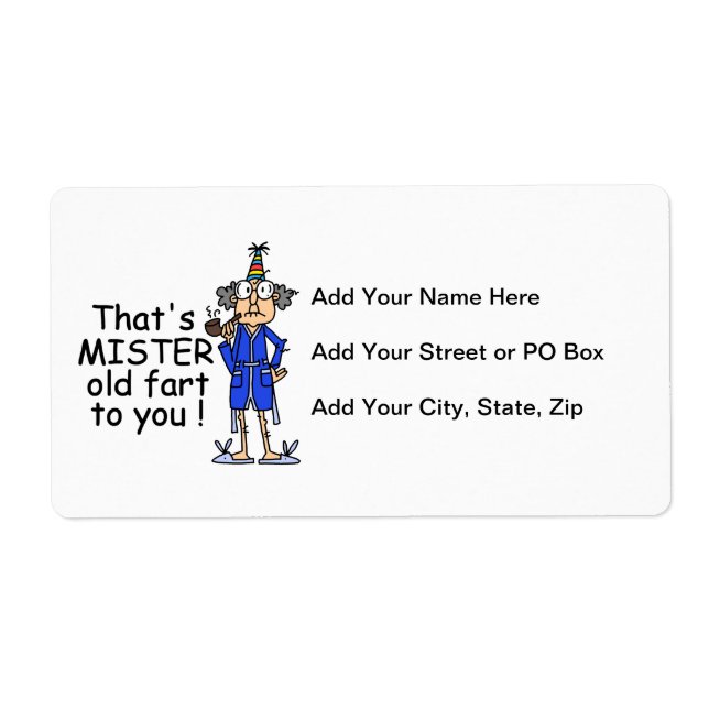Mister Old Fart Birthday Humour (Front)