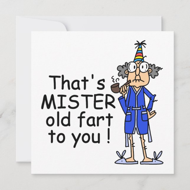 Mister Old Fart Birthday Humour Card (Front)