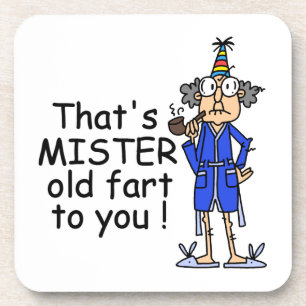 Mister Old Fart Birthday Humour Coaster